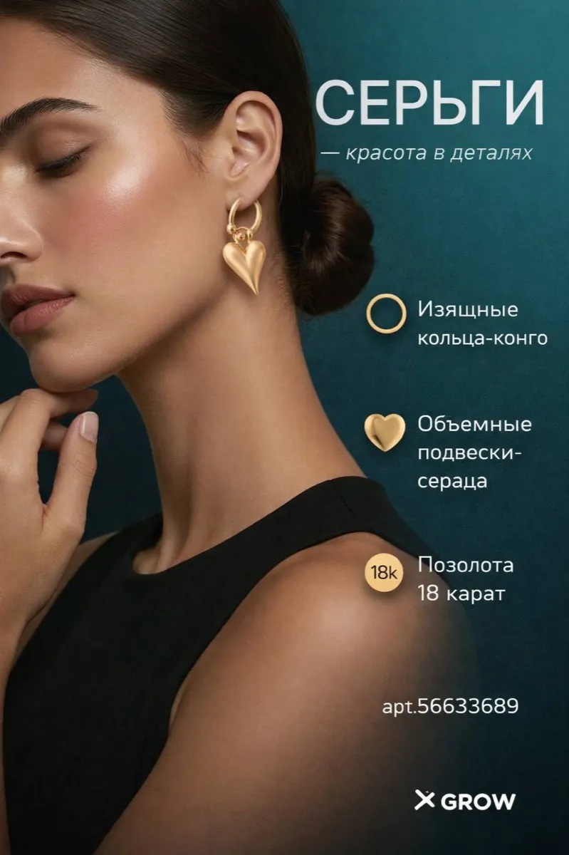 Серьги — инфографика