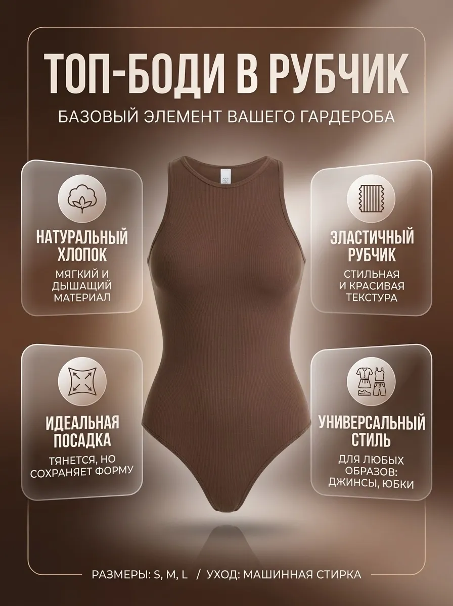 Боди в рубчик — инфографика